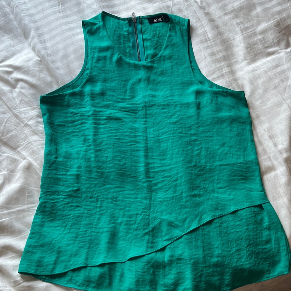 Ana blouse, green, size Large, office attire